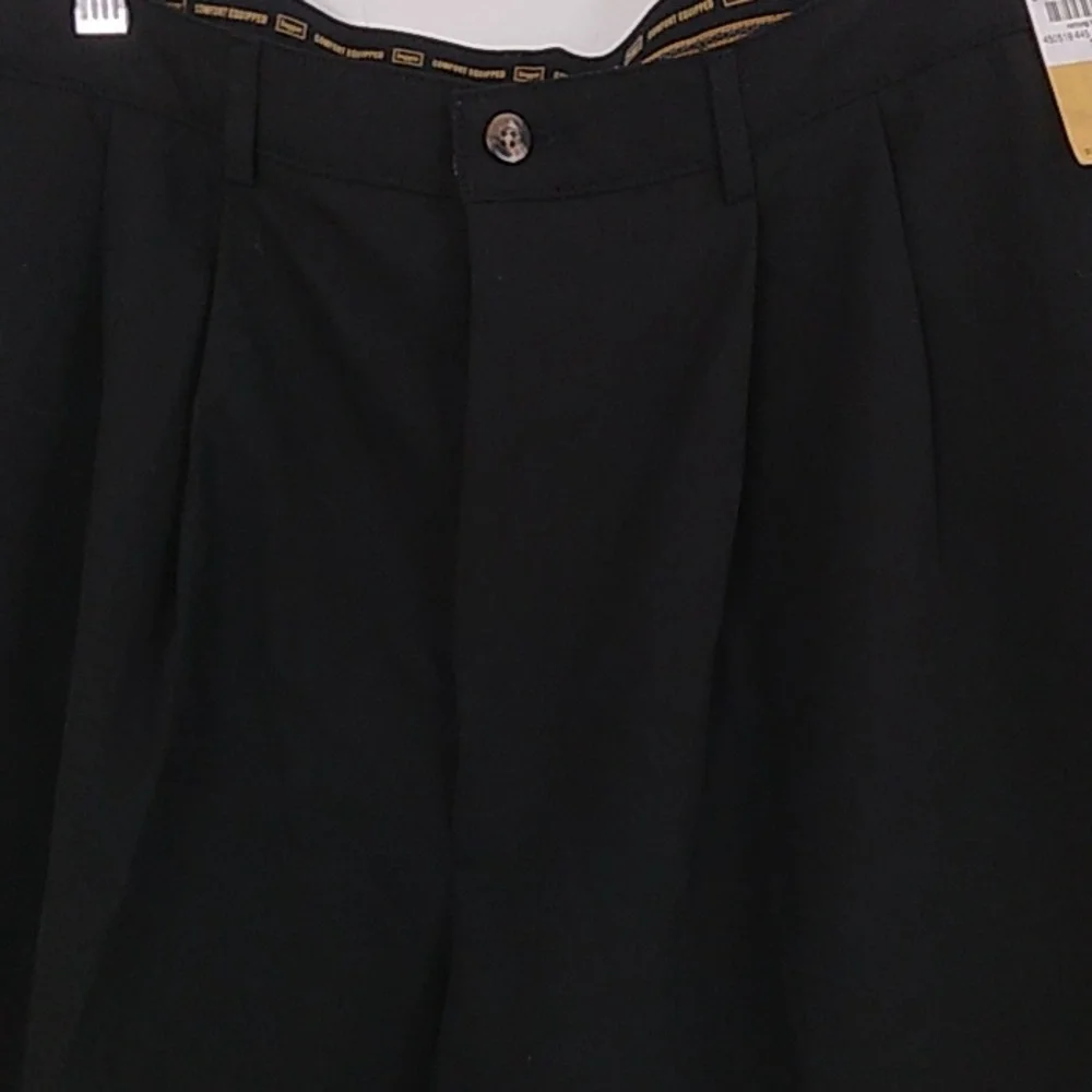 Haggar Black Shorts NWT Men's Size 38W Comfort Waistband‎ Pleated Front Q…